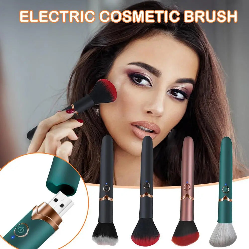 Electric Makeup Brush 10 Gears Vibration Blush Brushes Loose Powder Qme