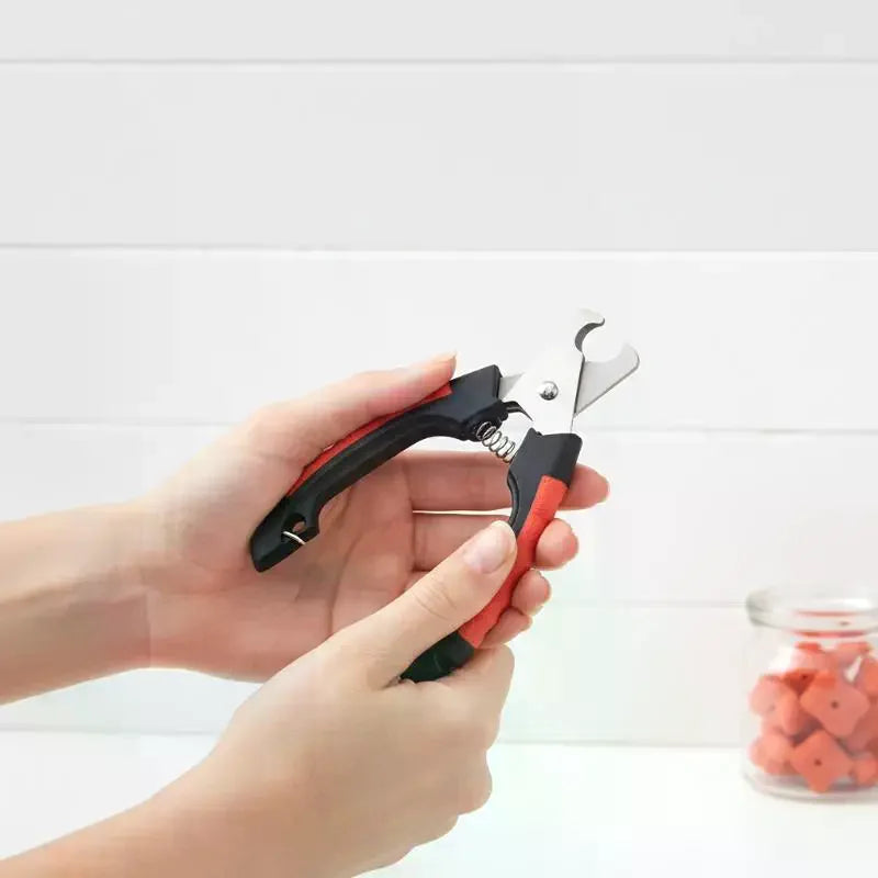 Stainless Steel Pet Nail Clippers - Professional Dog Cat Rabbit Grooming Scissors, Safe Animal Nail Cutter Tool for Pet Care Qme