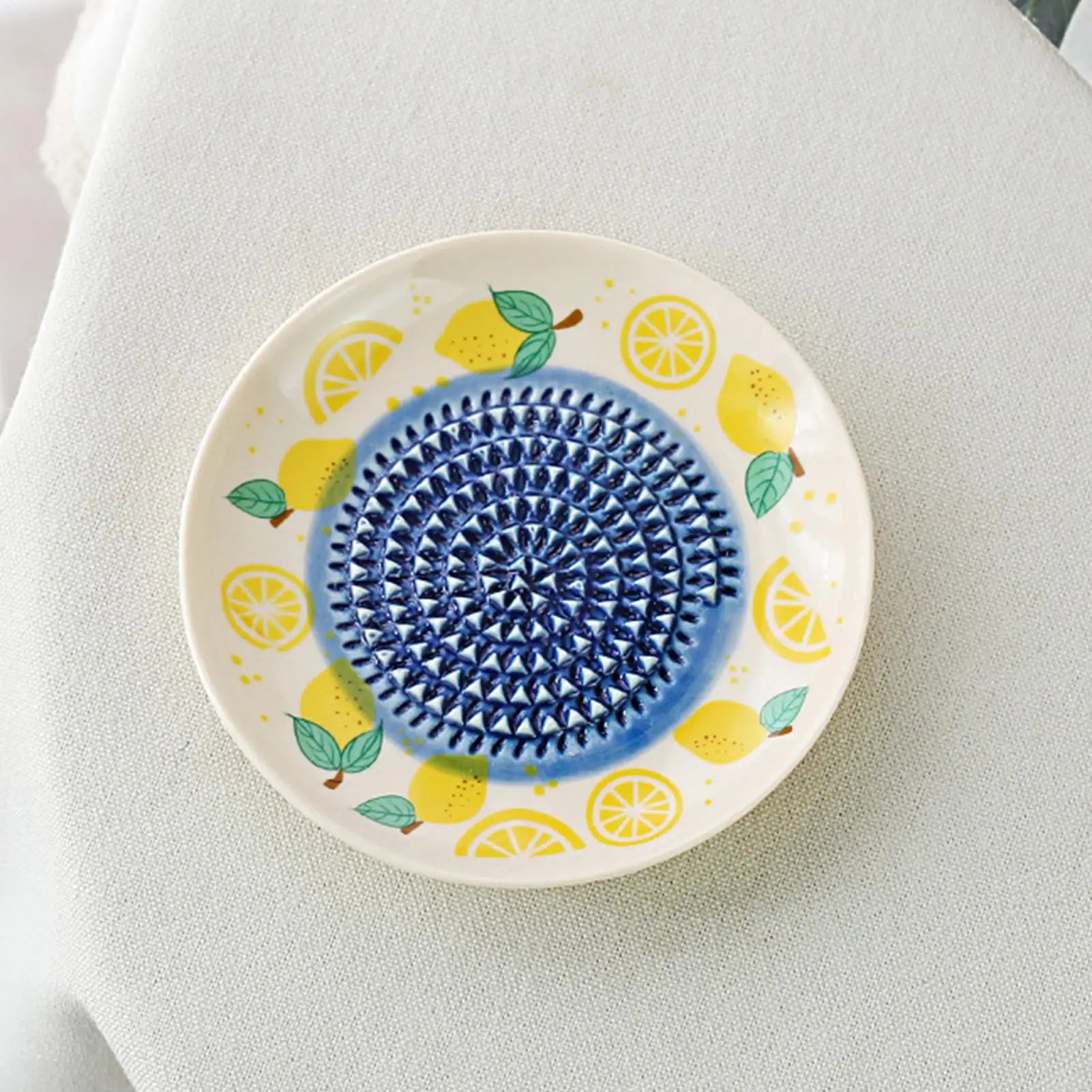 Grater Plate Ceramic Manual Round Fruit Patterns Bowl Garlic Grating Dish For Ginger Cheese Tomato Strawberry Fruit Vegetable Qme