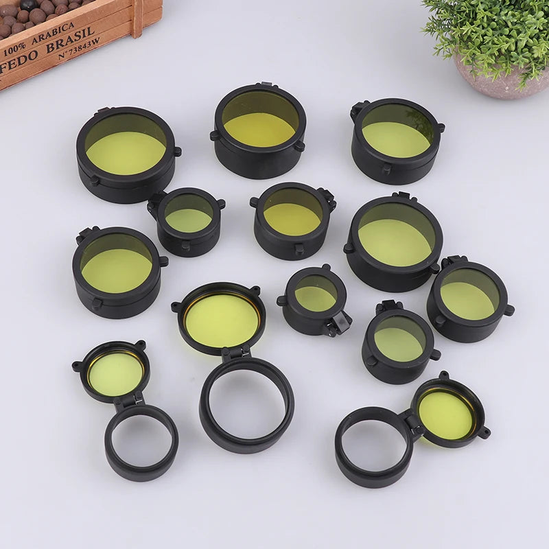 Rifle Scope Lens Cover Spring Up Quick Flip Openning Dustproof Qme