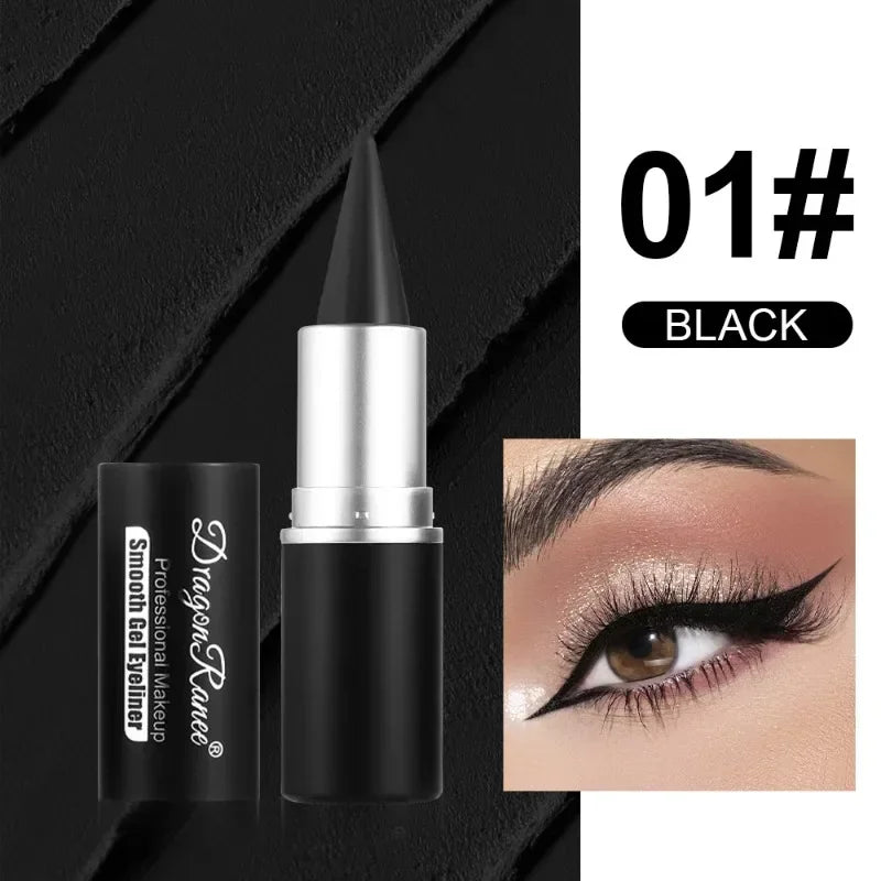 Creamy Texture Eyeliner Black Red Matte Easy Coloring Sweatproof High Pigment Eyeliner Pencil Daily Makeup Accessories for Women Qme 01 BLACK
