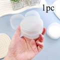 Round Soap Dish, Storage Box - Portable Cosmetic Cotton and Makeup Remover Storage Box, Sealed Travel Design Qme 1pc