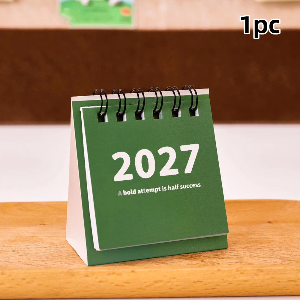 2027 Mini Travel Desk Calendar Portable Pocket Monthly Agenda Home Qme A4