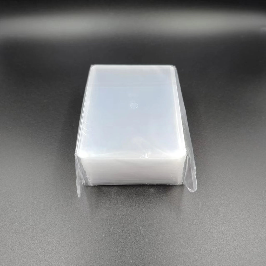 50pcs PVC Transparent Hard Card Sleeve Blue/White Star Player Card Dustproof Scratch-resistant Protection Covers Storage Sleeves Qme