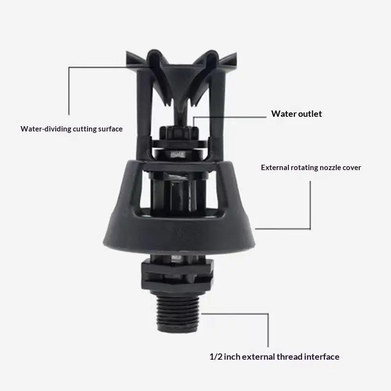 360 Degree Wobbling Sprinklers Universal Garden Irrigation Nozzle Qme