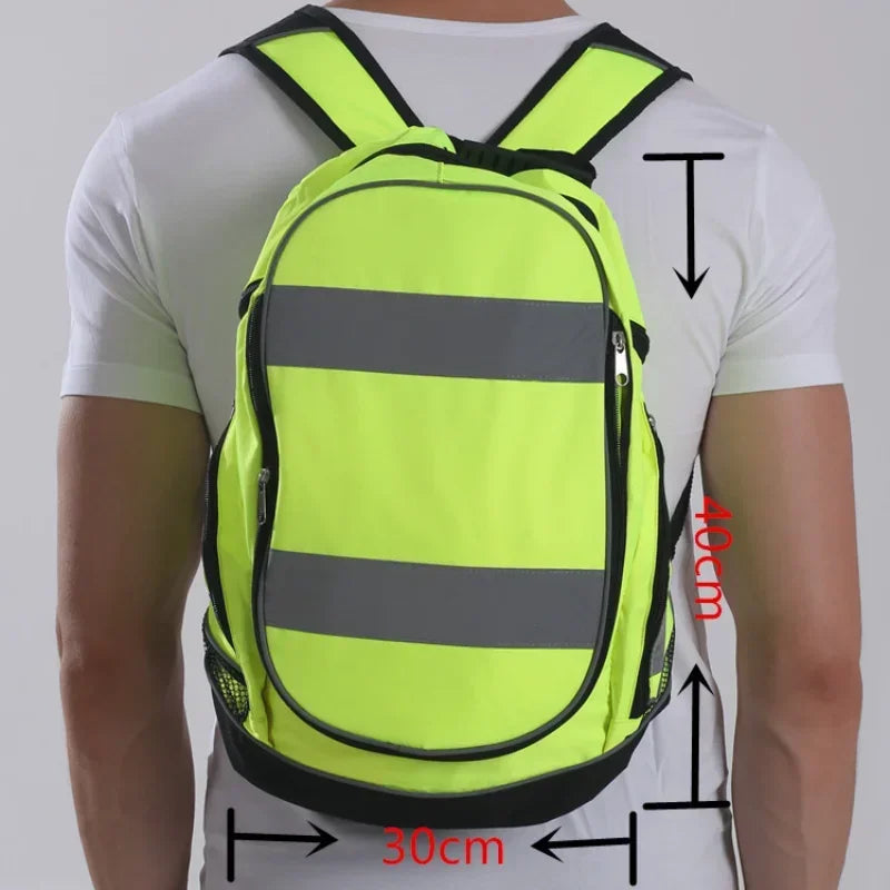 Highly Resistant Reflective Luminous Night Safety Backpack Great For Sports Cycling, Quick Delivery Qme