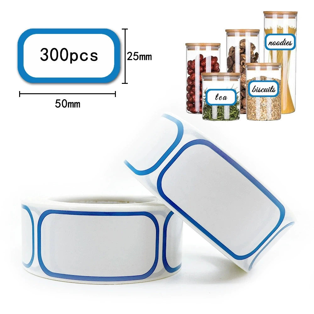 300Pcs Removable Freezer Labels,1 x 2 Inch Food Storage Stickers,Self-Adhesive Date Labels DIY Handmade Stickers Bottle Pack Qme
