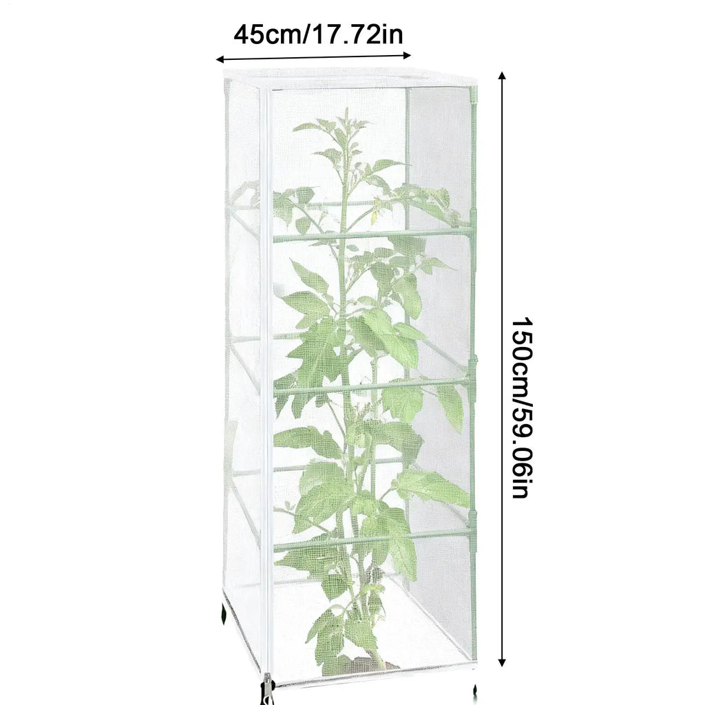 Plant Covers From Animals 59x17.7inch Square Protective Garden Net With Zipper Tomato Cage Plants Bird Barrier For Fruits Qme