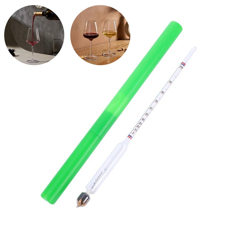 0-100 Degree Glass Wine Alcohol Meter Concentration Liquor Fruit Rice Qme