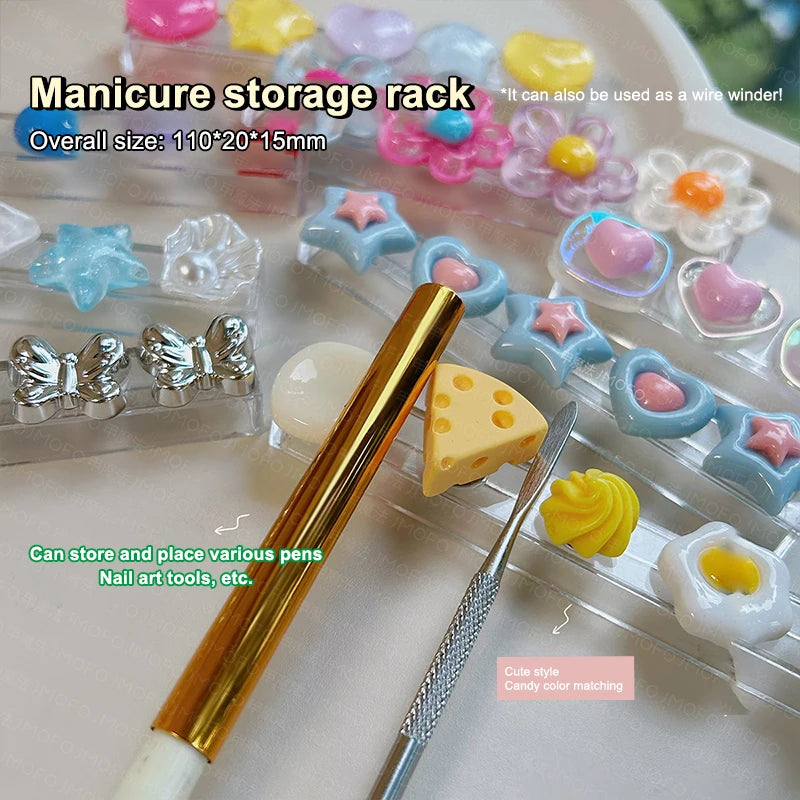 Cartoon Nail Brush Holder Stand Pen Rack Accessory Manicure Tool Qme