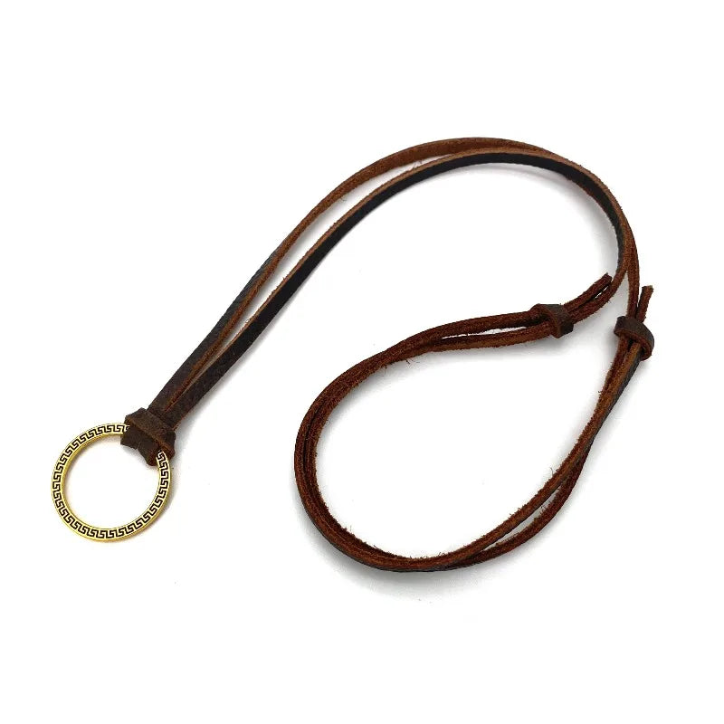 Adjustable Leather Necklace Sunglass Strap Retro Amekaji Design Qme