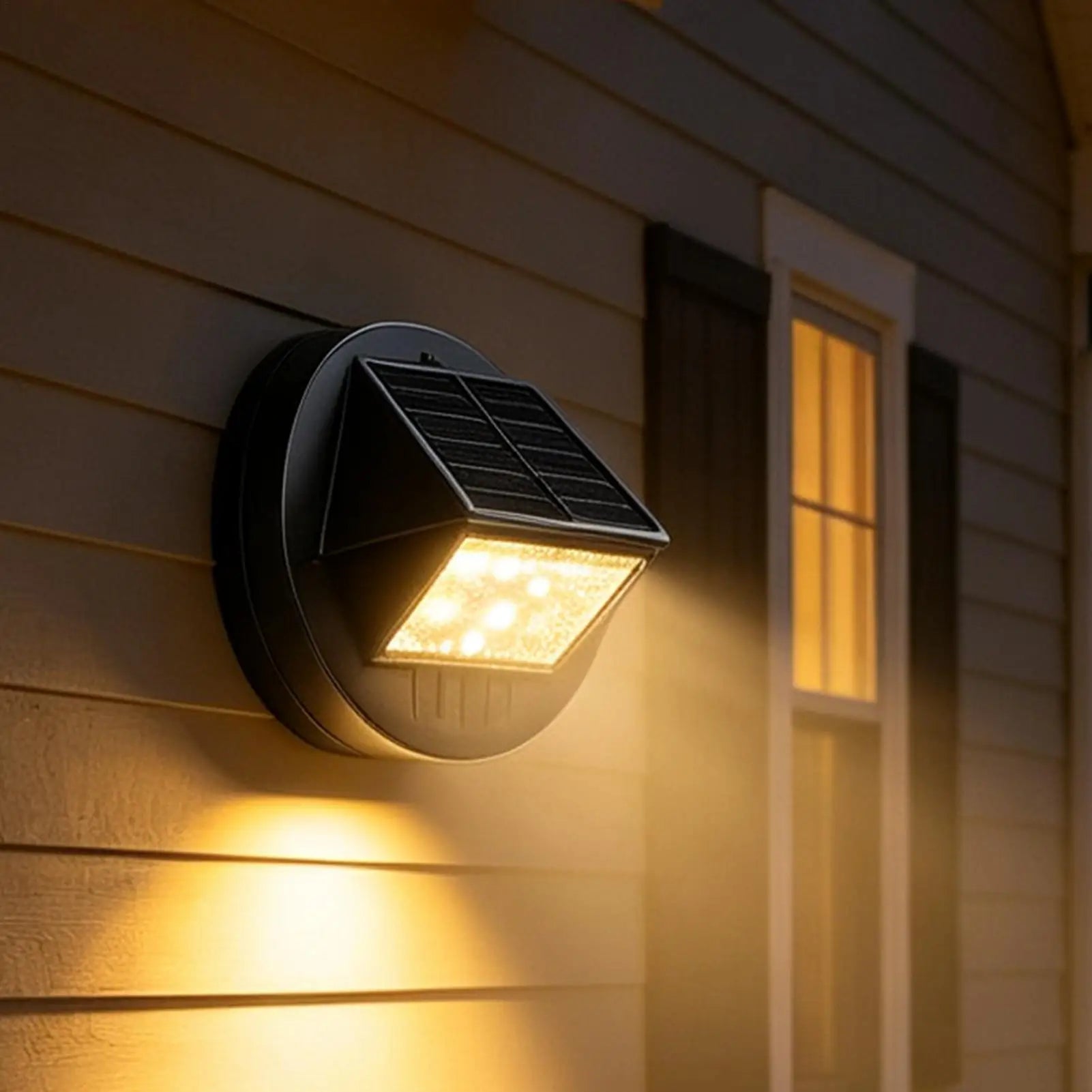 Solar Fence Light Waterproof Motion Sensor LED Decorations Powered Qme