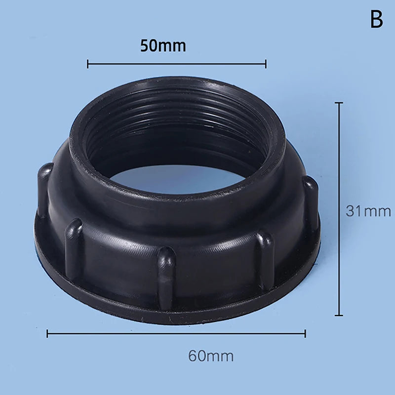1Pc Blue Durable IBC Water IBC Tank Fitting S60X6 Thread To Garden Hose Connector IBC Tank Valve Replacement Adapter. Qme B