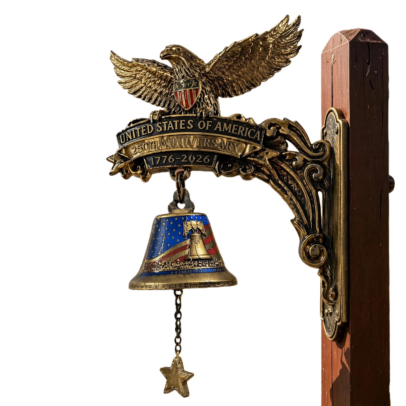 Eagle 250th Anniversary Commemorative Doorbell 1776-2026 Decor Home & Outdoor Doorbell 4th of July for Collectors and Patriotic Qme