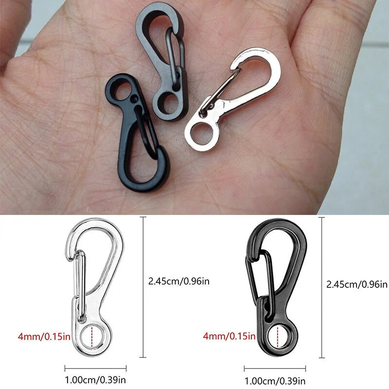 Lot Mini Carabiner Keychain Camping Gadgets EDC Survival Equipment Qme