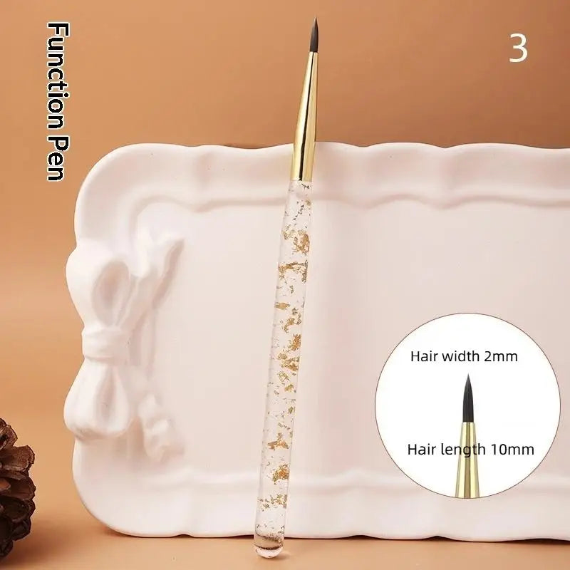 Professional UV Gel Acrylic Nail Art Brush Pen Detailed Painting Qme 3