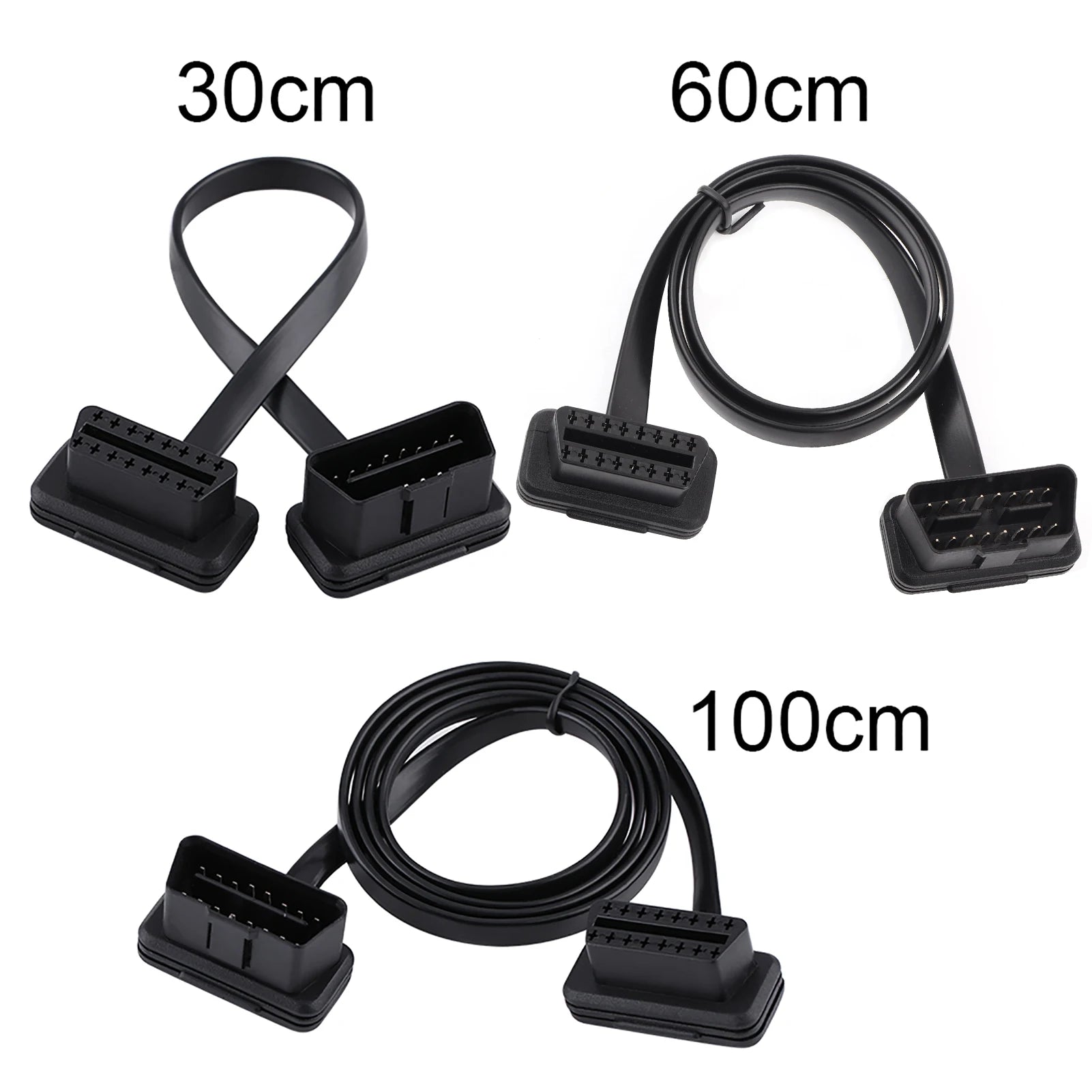 Diagnostic Extension Adapter Car Auto 16 Pin Male to Female OBD Extension Cable Diagnostic Adapter 16 Pin Male to Female Cable Qme