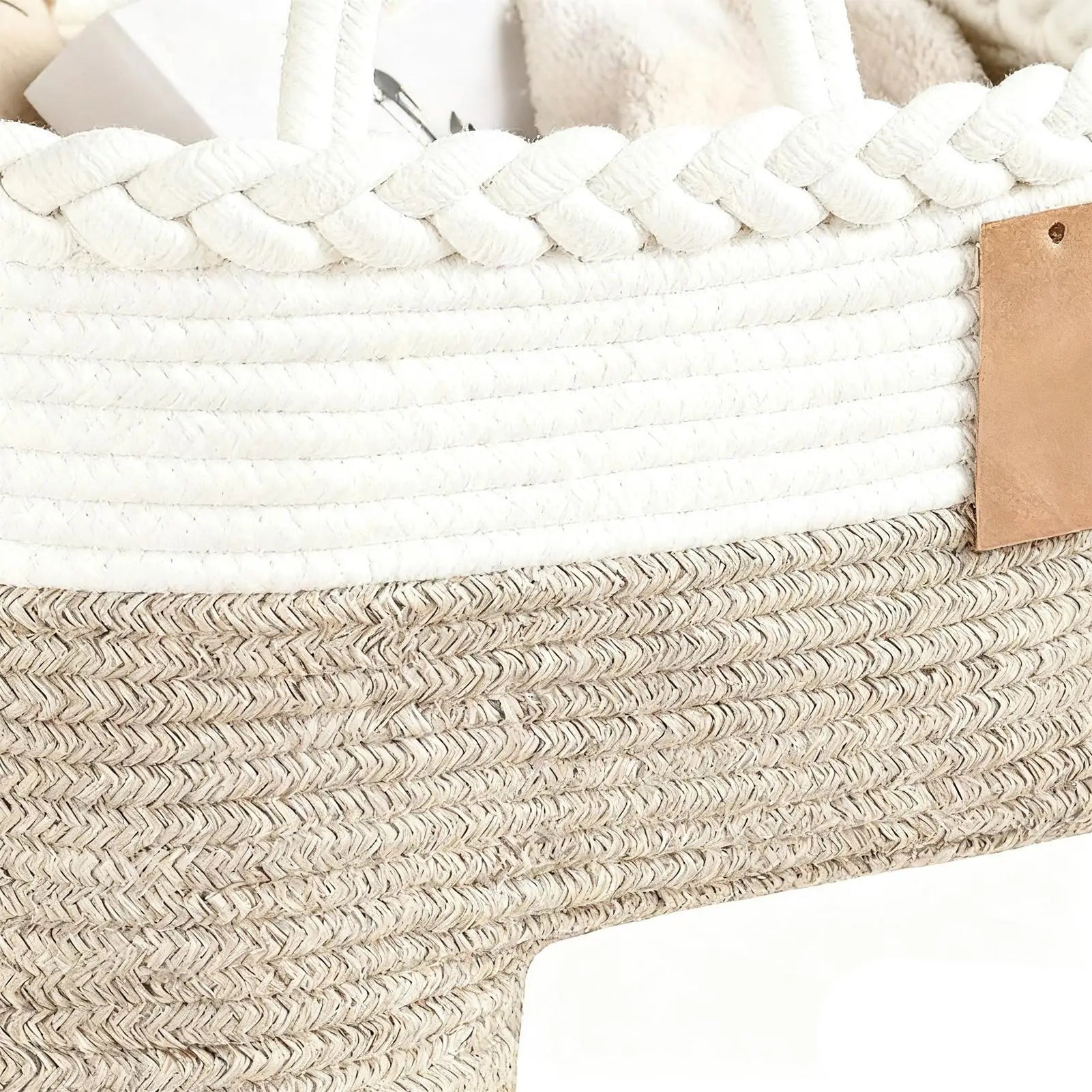 Stair Basket Foldable Woven Large Capacity Step Organizers Staircase Dirty Clothes Basket For Tools Office Apartment Household Qme