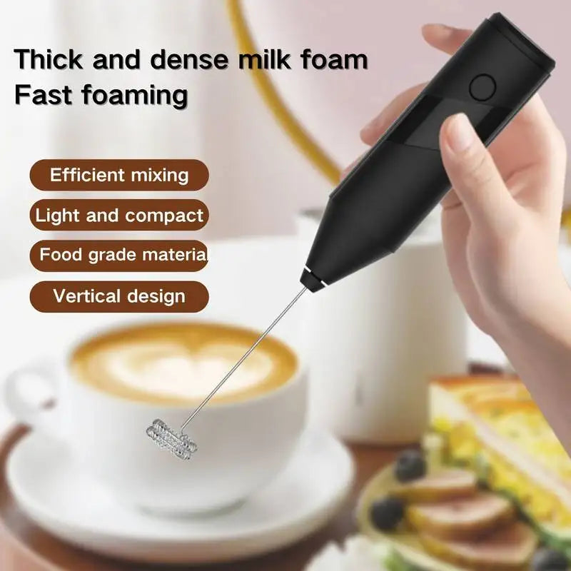 Handheld Electric Egg Beater Foamer Mini Battery Powered Milk Frother Coffee Drink Mixer Milk Foamer Kitchen Tools Qme