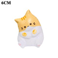 Kawai Cat Squishy Fidget Toy Slow Rebound Squeeze Stress Ball Cute Qme 6cm yellow