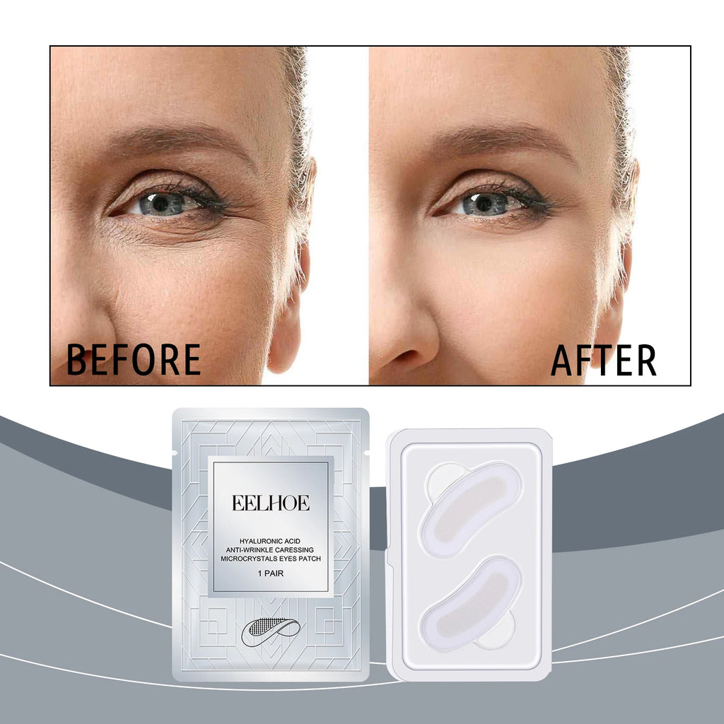 Micro-needle Eye Patch Hyaluronic Acid Anti-Wrinkle Fade Eye Fine Lines Moisturizing 0.25mm Caressing Microcrystals Eyes Patch Qme