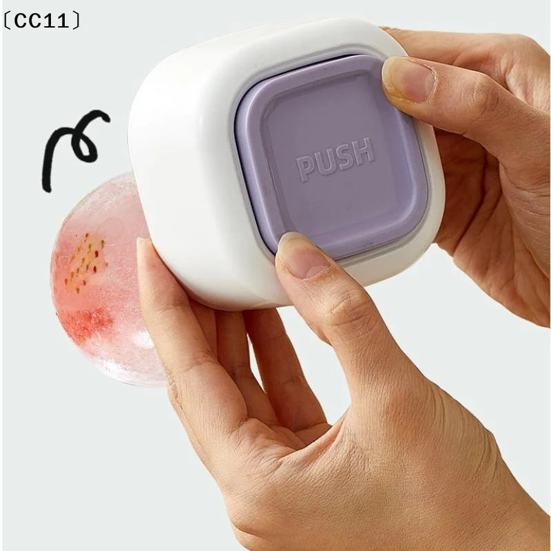 Silicone Round Ice Ball Mold Press DIY Kitchen Bar Jelly Cocktail Qme