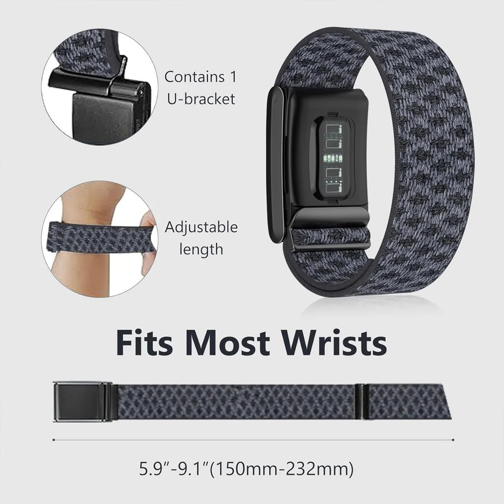 Suitable for Whoop 5.0/5.0MG Casual Nylon Sports Wristband Strap Cashmere Wool Elastic Replacement Wristband With Metal Frame Qme