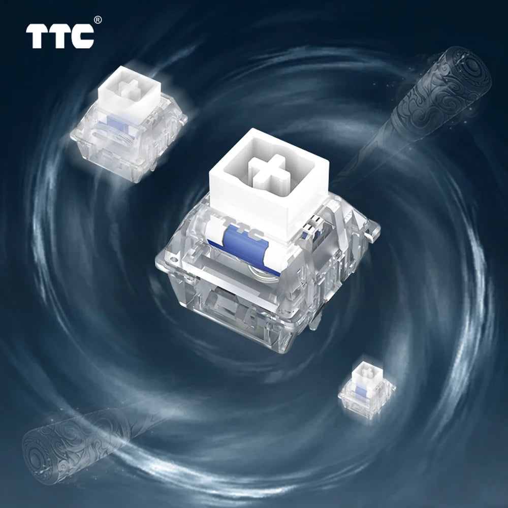 TTC RGB King Sacred Heart Magnetic Switches Linear Factory Lubed Freely Setting Pre-Travel Soft Elastic Magnetic Keyboard Switch Qme