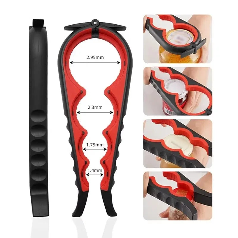 4-in-1 Multi-function Can Bottle Opener Anti-slip Cap Twister Qme