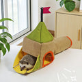 Hamster Toy Tunnel Soft Three-Entrance Habitat Small Animal Tunnel Pet House for Hedgehog Chinchilla Bunny Chewing Resting Qme CN
