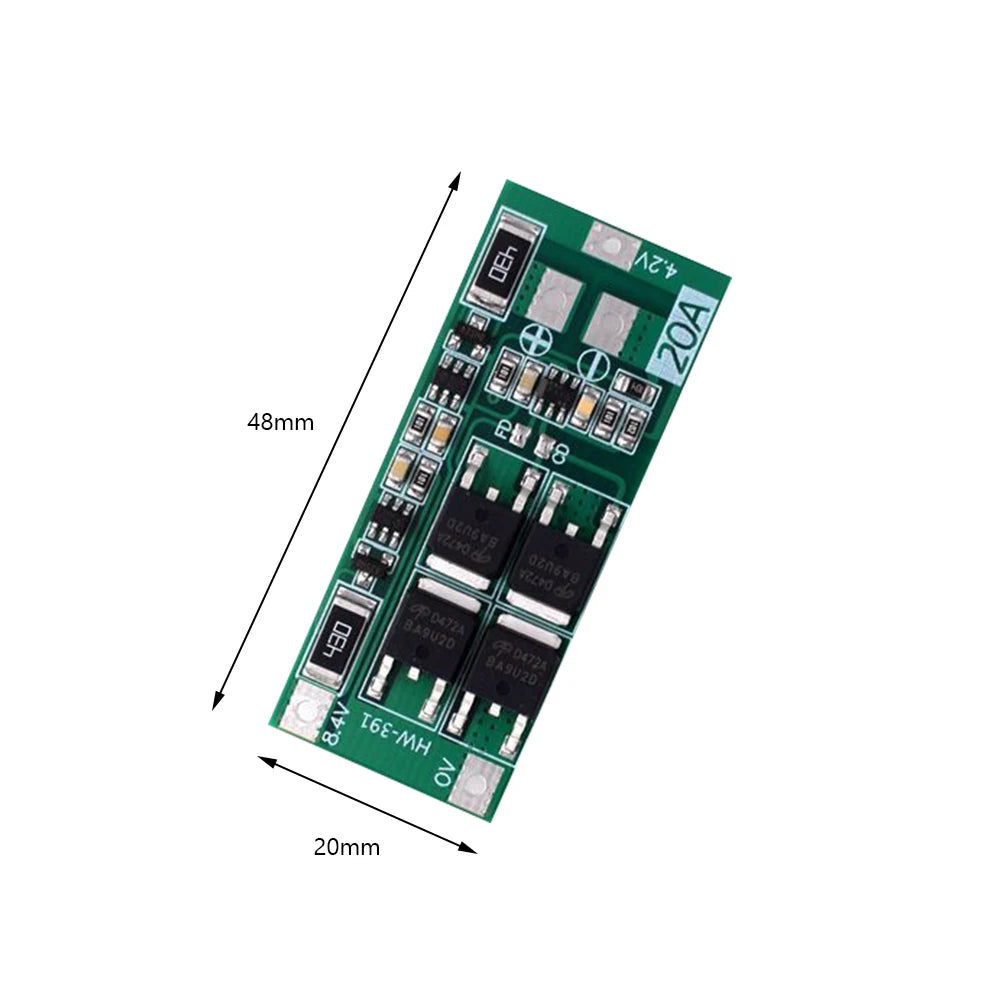 Charging Board Charger Module HW-391 2S 20A Lithium Battery Protection Board 18650 BMS Board Module Balance Qme
