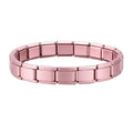 Italian Charm Stainless Steel Bracelets For Women Men 9mm Width Elastic DIY Modular Bracelet Jewelry Gift Black Gold Bracelets Qme Style 4
