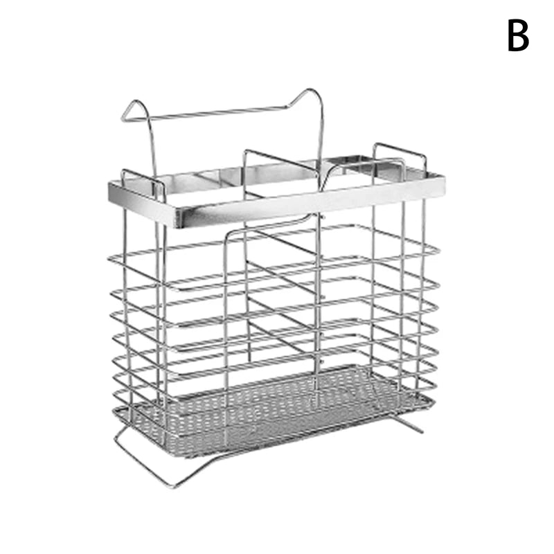Suspension Household Stainless Steel Kitchen Cutlery Holder Drainer Qme B