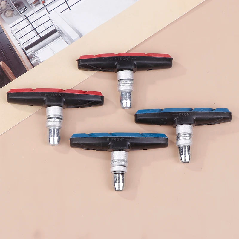 1Pair Bike Brake Pads V-brake Rubber Road Holder Shoes Blocks Rim Qme