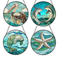 Stain Glass Decor 4 Pieces Acrylic Animal Sign 6.3in Animal Ornaments For Tree For Mom Lady Grandma Man Birthday Door Garden Qme China Mainland set 2