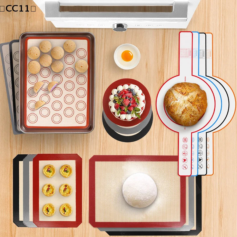 42x29 Silicone Baking Mat Oven 30 Circles Non Stick Heat Resistant Qme