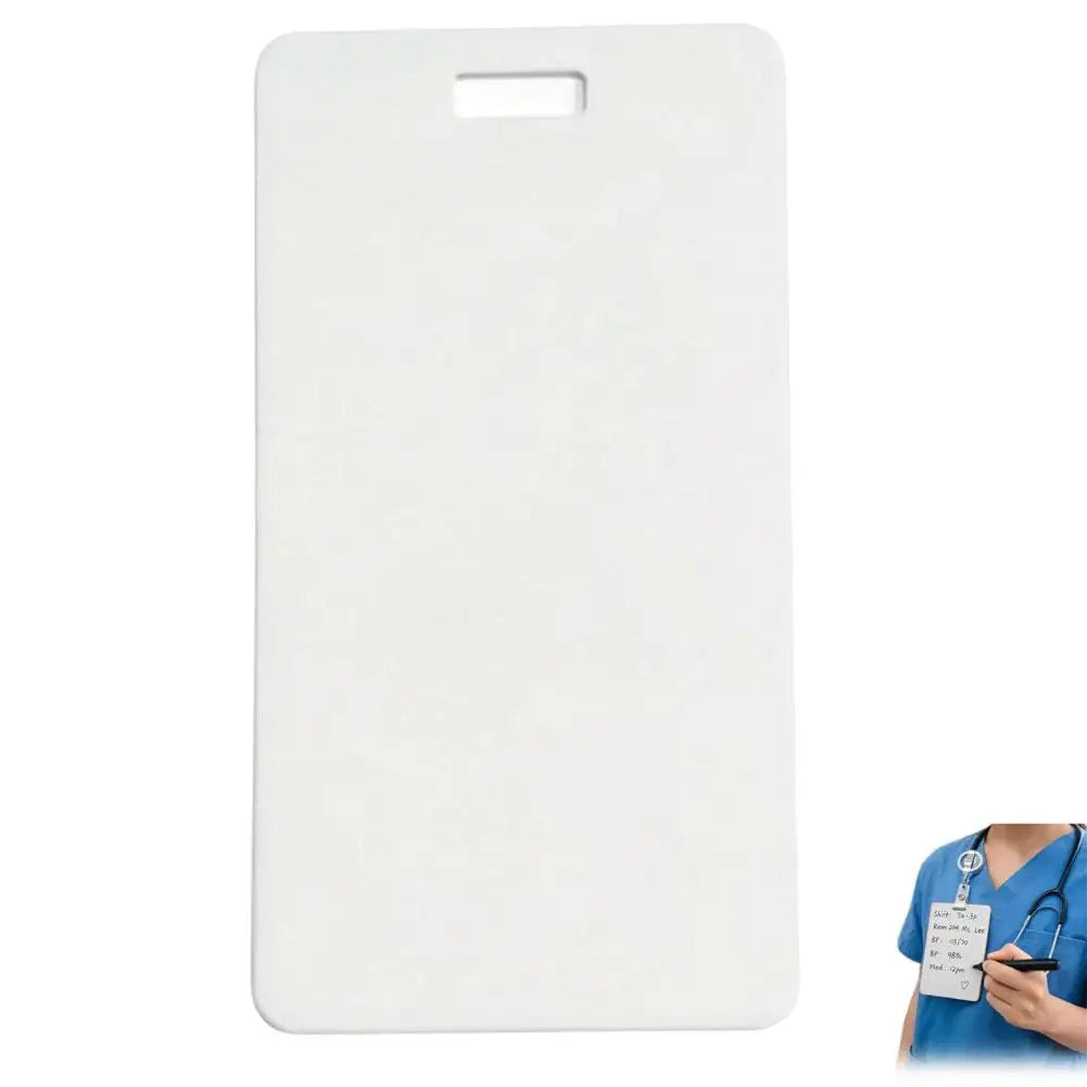 Erasable Badge Sticky Notes Wipeable Writing Surf Reusable Wipe Clean Qme White