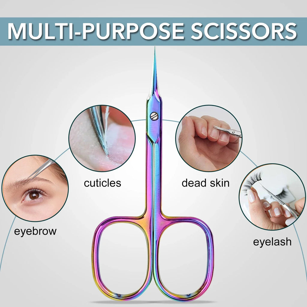 Russian Manicure Scissors Curved Tip Nail Grooming Shears Qme