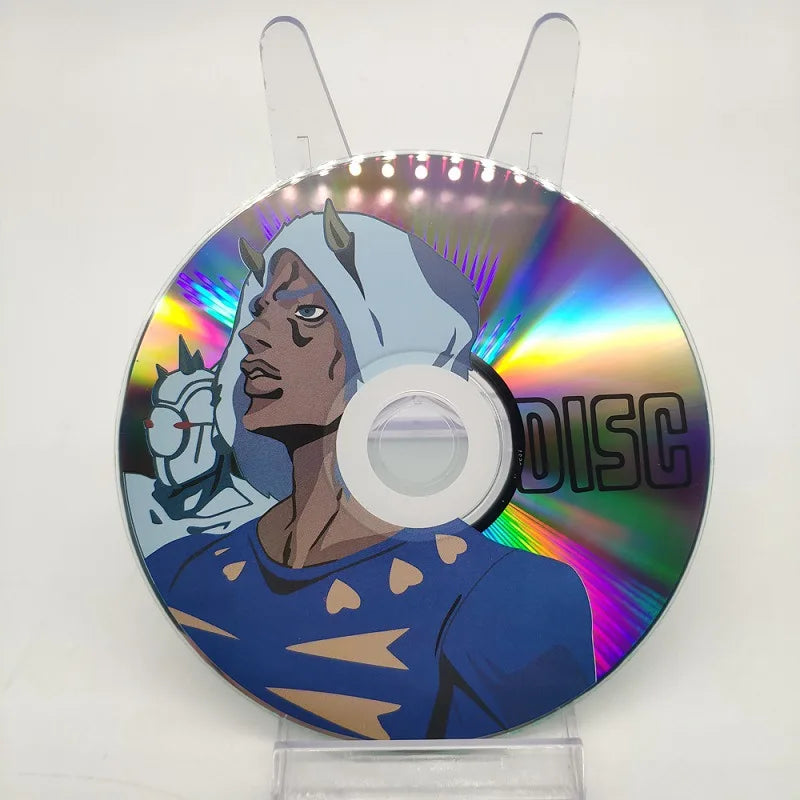 Role Disc Cosplay Anime Jojo's Bizarre Adventure Kujo Jotaro Platinum Star Memory CD Accessory Retro Toy Halloween Decoration Qme F CN