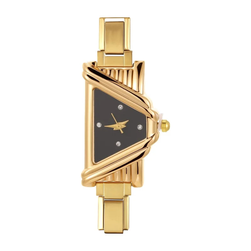 Fashion Women's Stainless Steel Square Triangle DIY Watch Bracelet