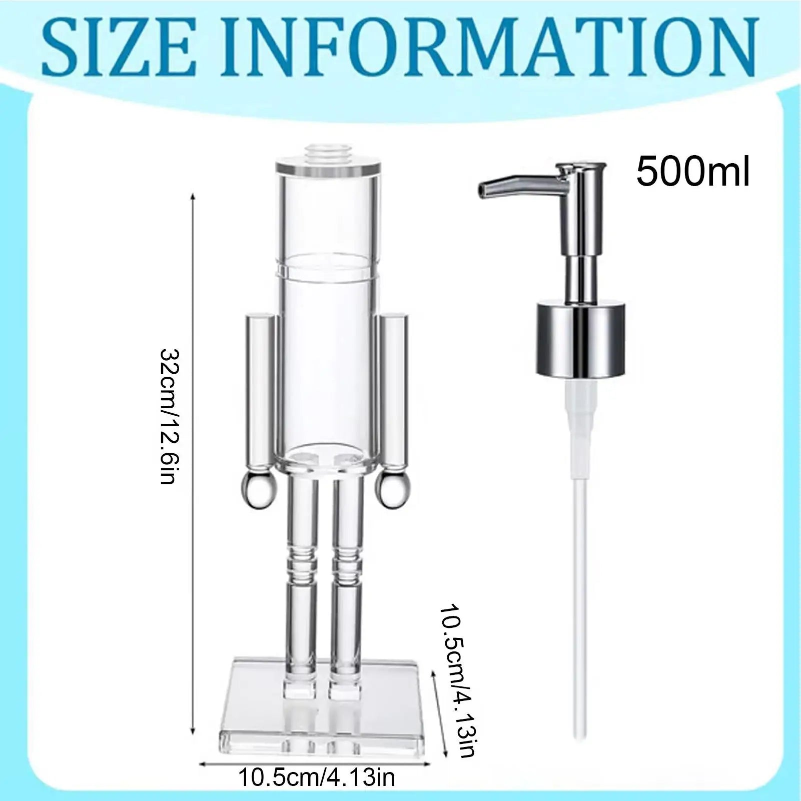 Nutcracker Hand Soap Dispenser Refillable Toner Bottle Christmas Qme