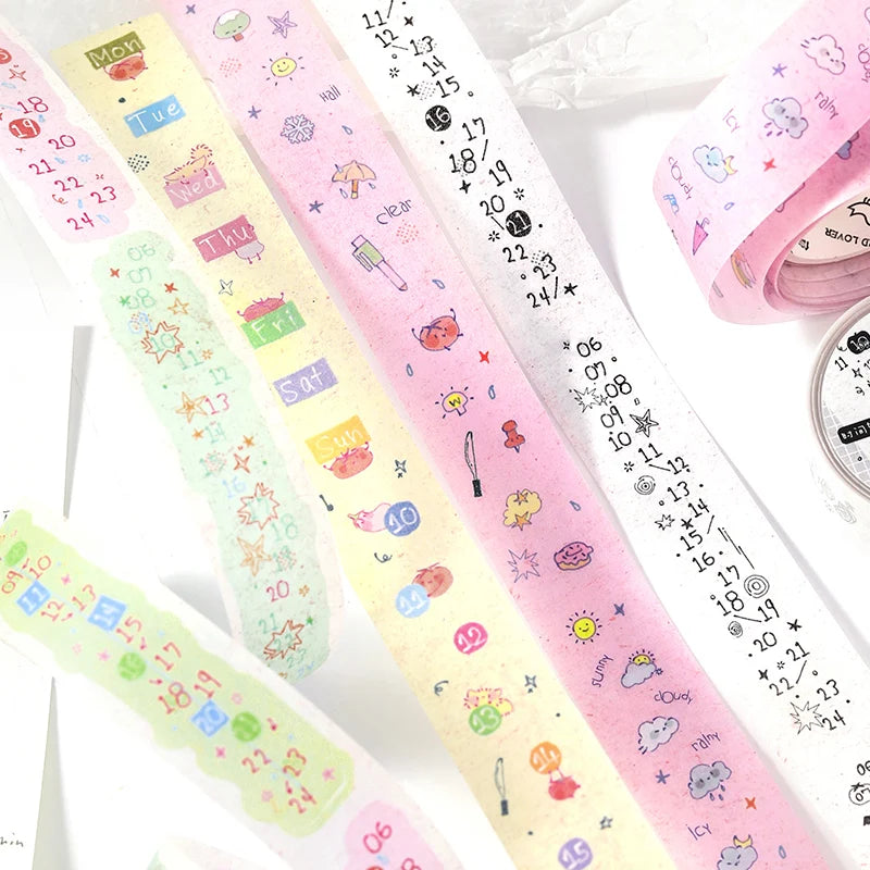 TIANZI 20mm * 3m Tea Bag Diary Series Kawaii Ins Cute Dessert Sparkling Sand Washi Tape DIY Scrapbook Aesthetic Masking Tape Qme