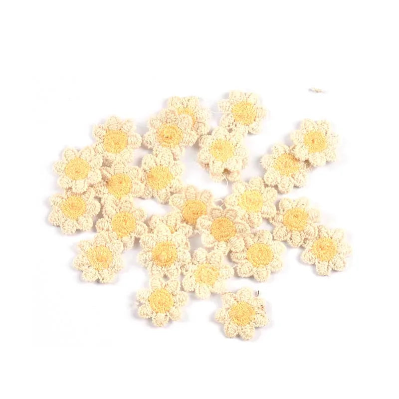 50Pcs 2cm 5color Mini Flower Patches Sewing Accessories Lace Embroidery Garment Appliques For Handmade Material Home Decor c3461 Qme 4