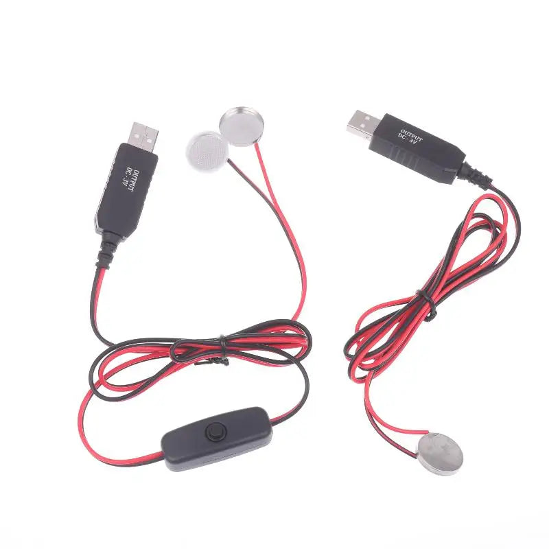 USB 3V CR2032 Fake Battery Charger Cord Switches Power Supply Cable Qme