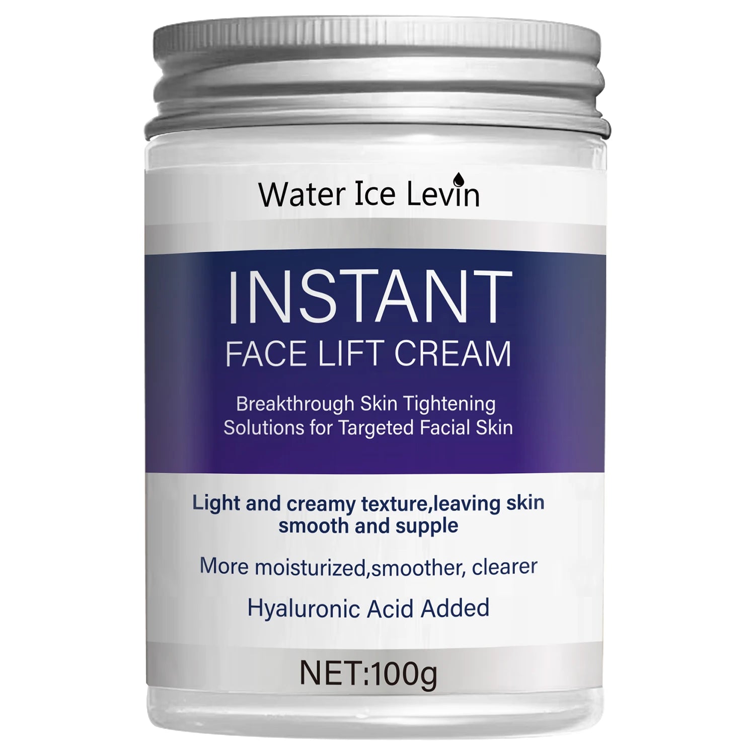 Instant Lifting Face Cream with Hyaluronic Acid & Collagen for Tightening, Firming & Deep Moisturizing. Qme WHITE 100g