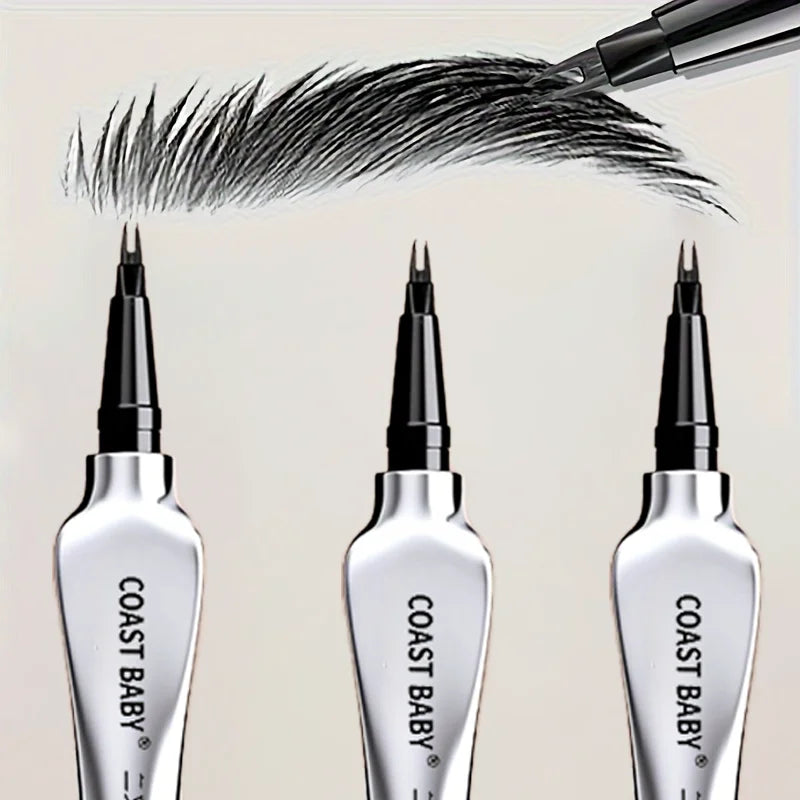 COAST BABY Ultra Fine 2 Forks Tip Eyebrow Pen Waterproof Long Lasting Qme