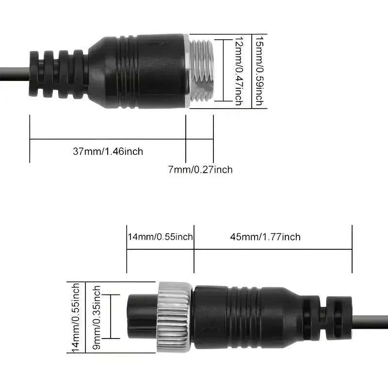 3pcs 4 Pin Aviation Extension Video Cable 3M 5M 10M 15M 20M 30M for Truck Bus Monitor Camera Connection wire Qme