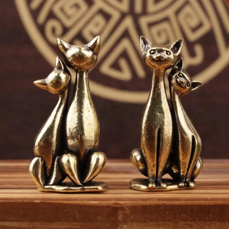 Home Desktop Living Room Office Small Ornament Crafts Brass Double Qme