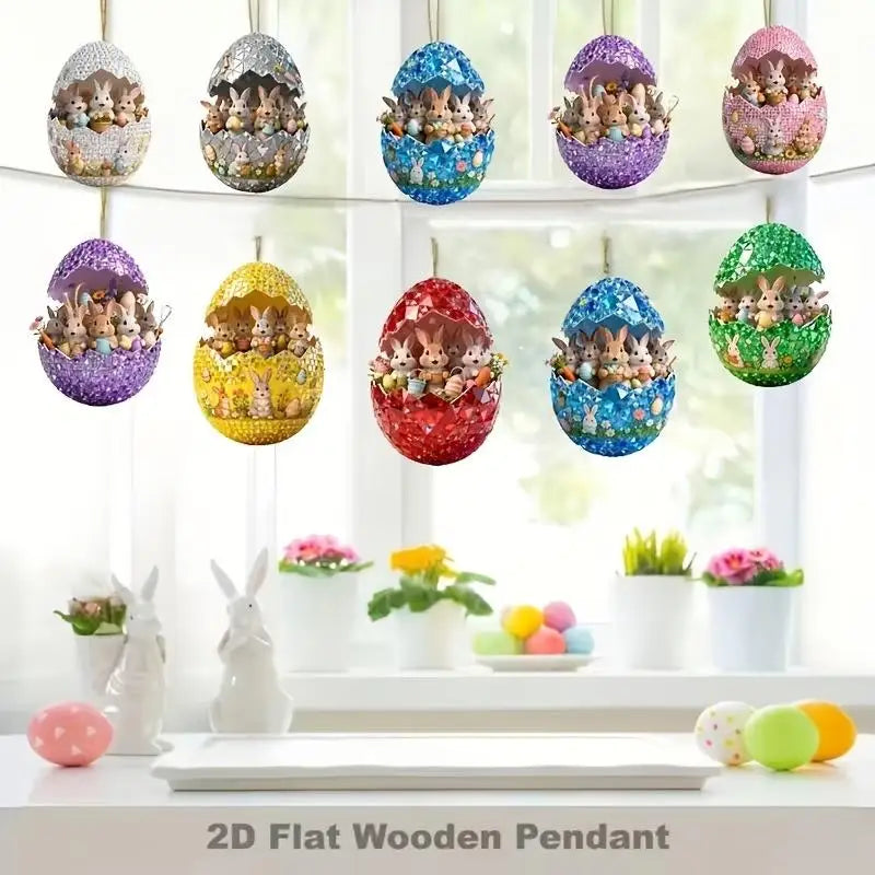 DIY Craft Easter Simulation Egg Decorative Artificial Hanging Qme