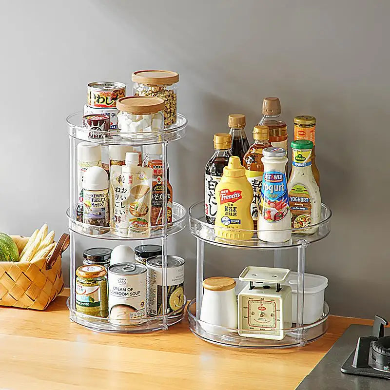 Kitchen Storage Rack Multi-layer Turntable Cosmetic Office Desktop Qme